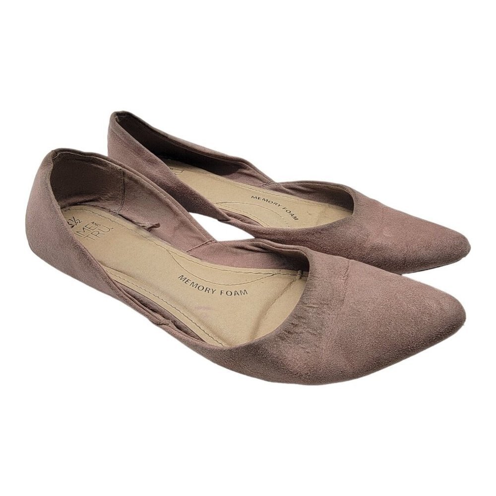 Time and Tru Shoes Women Size 8.5 Pink Flats Slip On Career